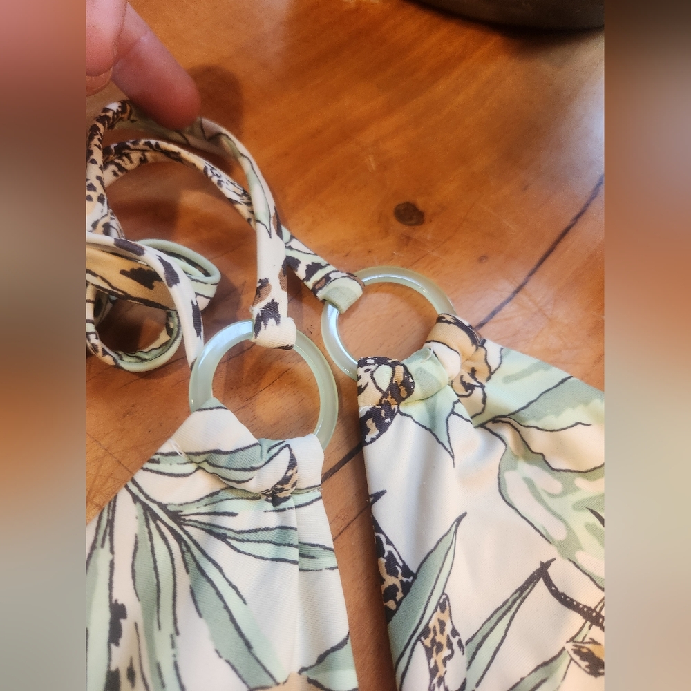 Aerie Safari Print Cutouts Cheeky Halter One Piece Size Small - Picture 7 of 8